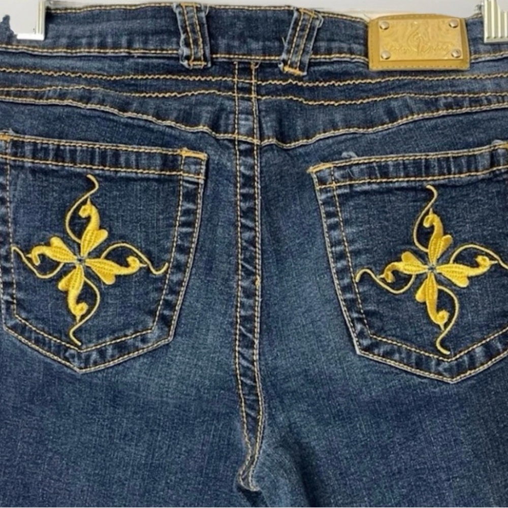 RARE Vintage Y2K Baby Phat Jeans - Cat Flower Pocket Design